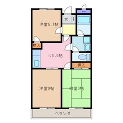 南日永駅 徒歩24分 2階の物件間取画像